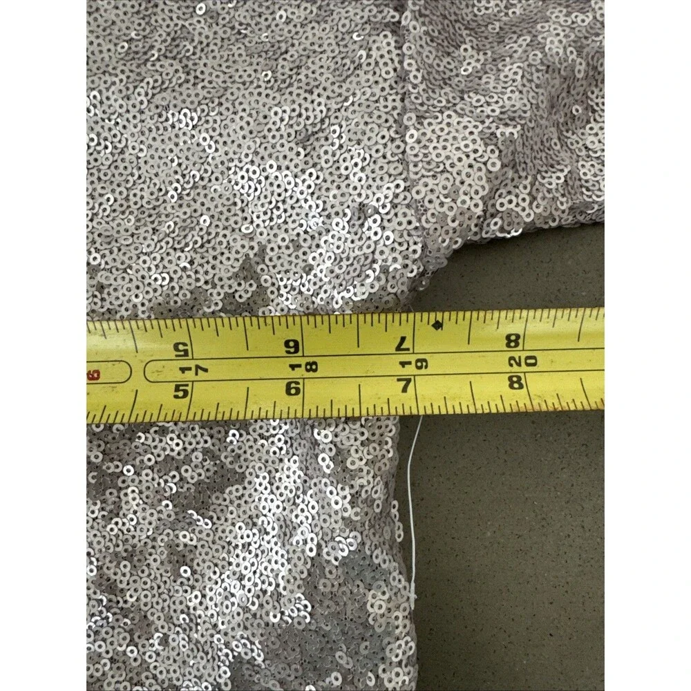Anthropologie Lilac Sequin Boxy Crop Top - Picture 7 of 10